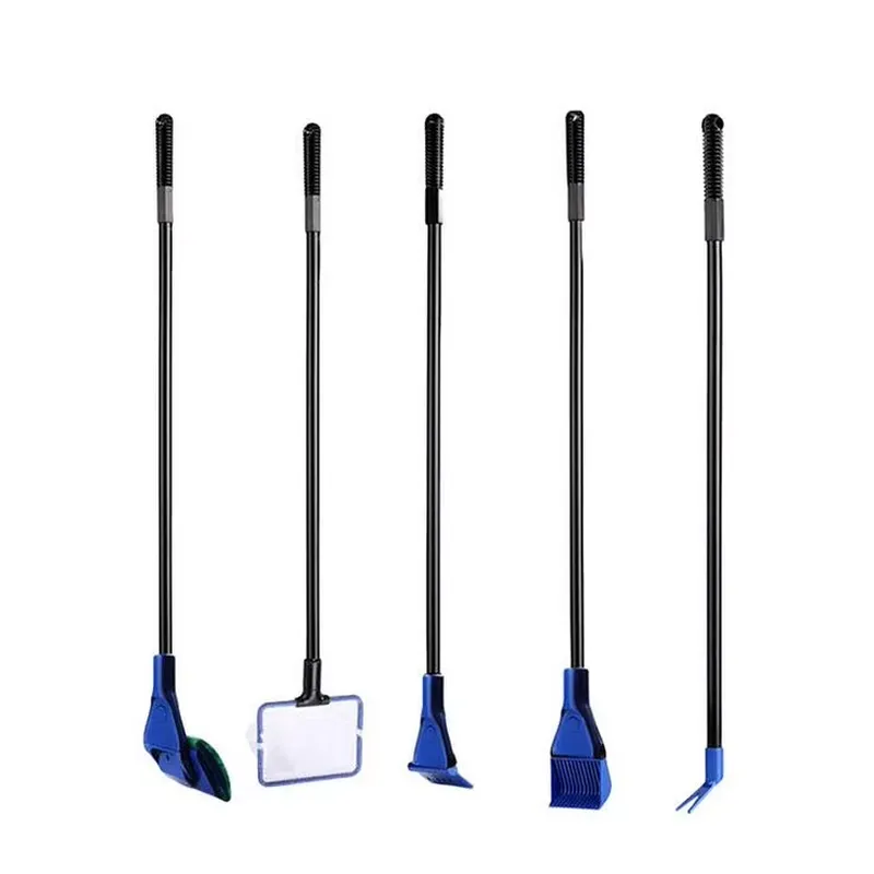 Aquarium Fish Maintenance - 5-in-1 Aquarium Cleaning Kit with Telescopic