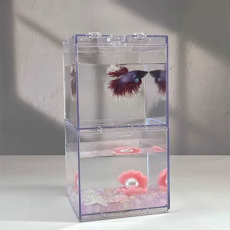 Aquarium Fish Small - Relaxlines Mini Aquarium Box Table Decoration