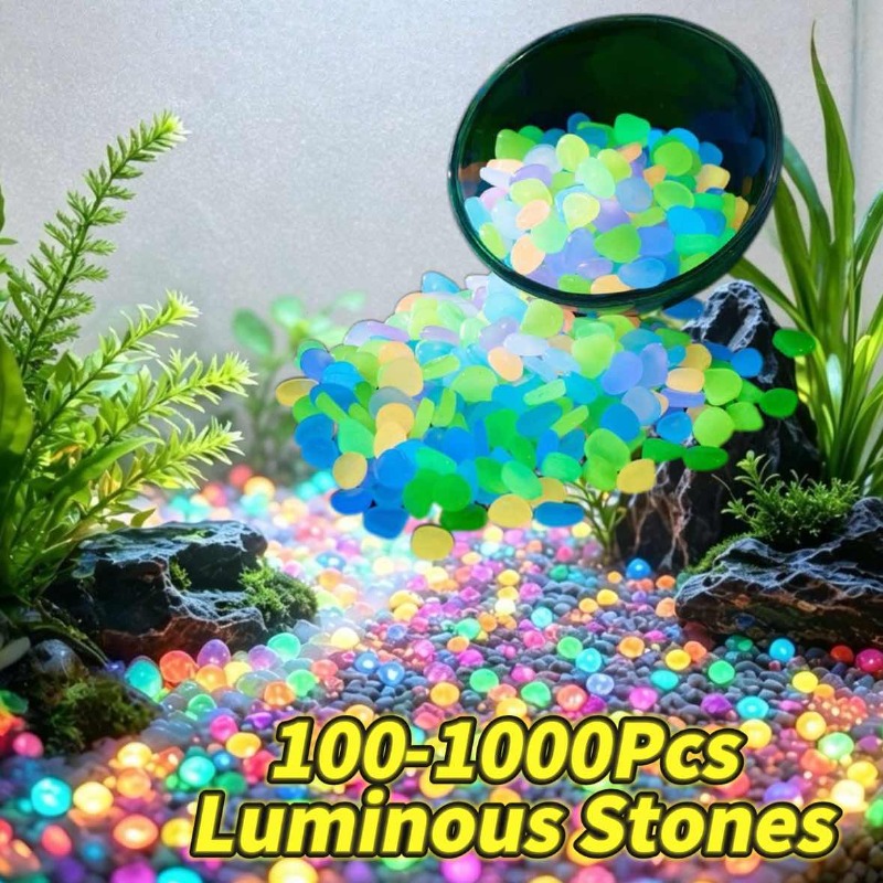 Aquarium Fish Glow In The Dark - 100-1000pcs Outdoor Luminous Stones Glow in