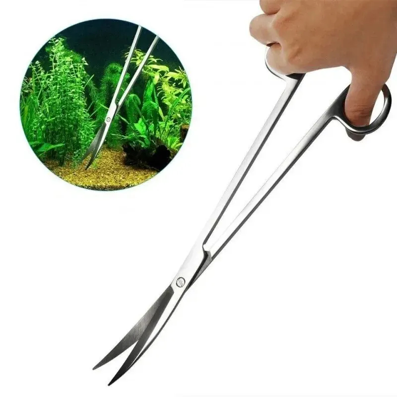 Aquarium Fish Maintenance - Aquarium Scissors,Extra Long Stainless Steel Cleaning
