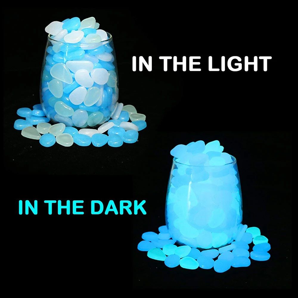 Glow Rocks 100/300Pcs Glow in  - đánh giá và giá Aquarium Fish Glow In The Dark