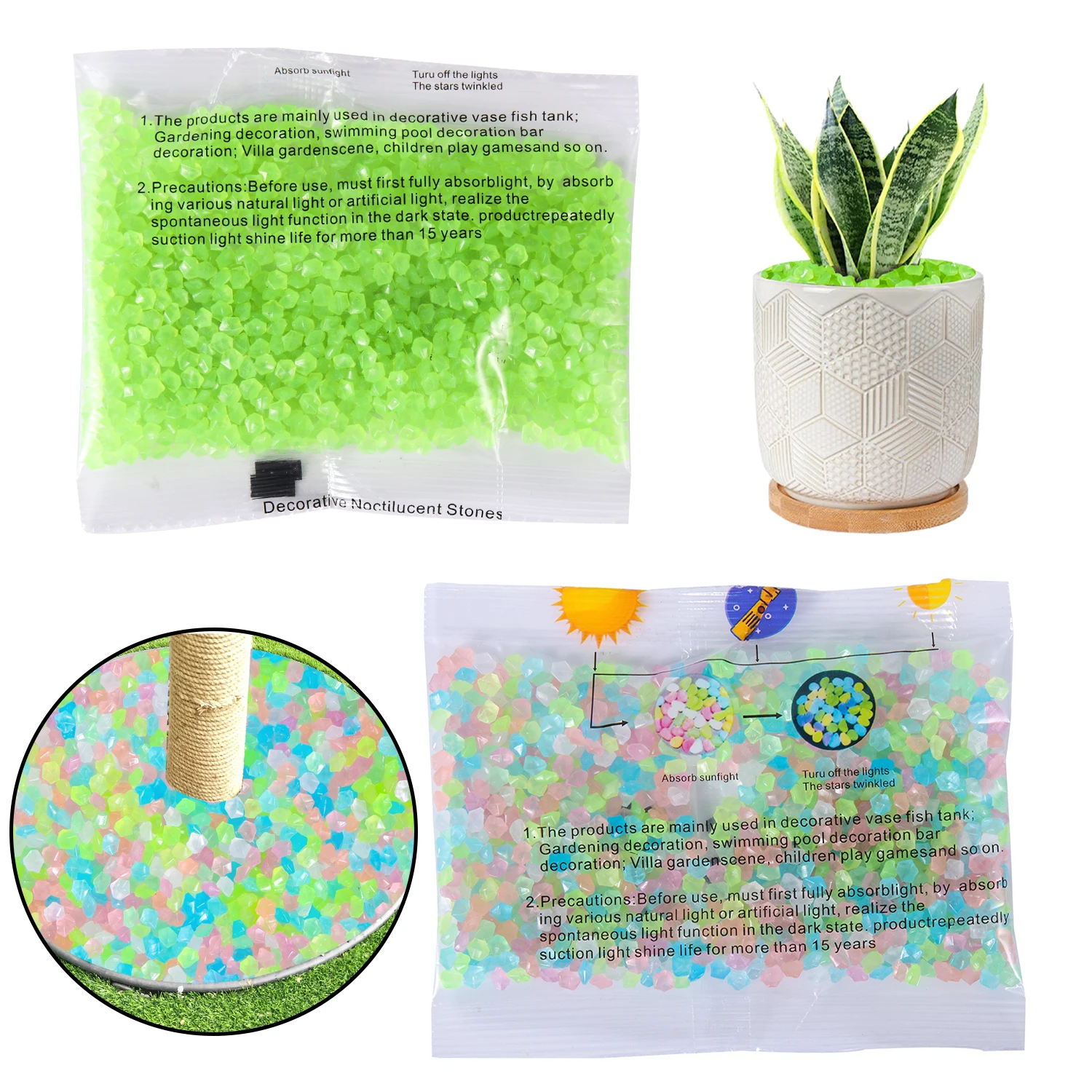 50g/Bag Decor Luminous Sand 3- - đánh giá và giá Aquarium Fish Glow In The Dark