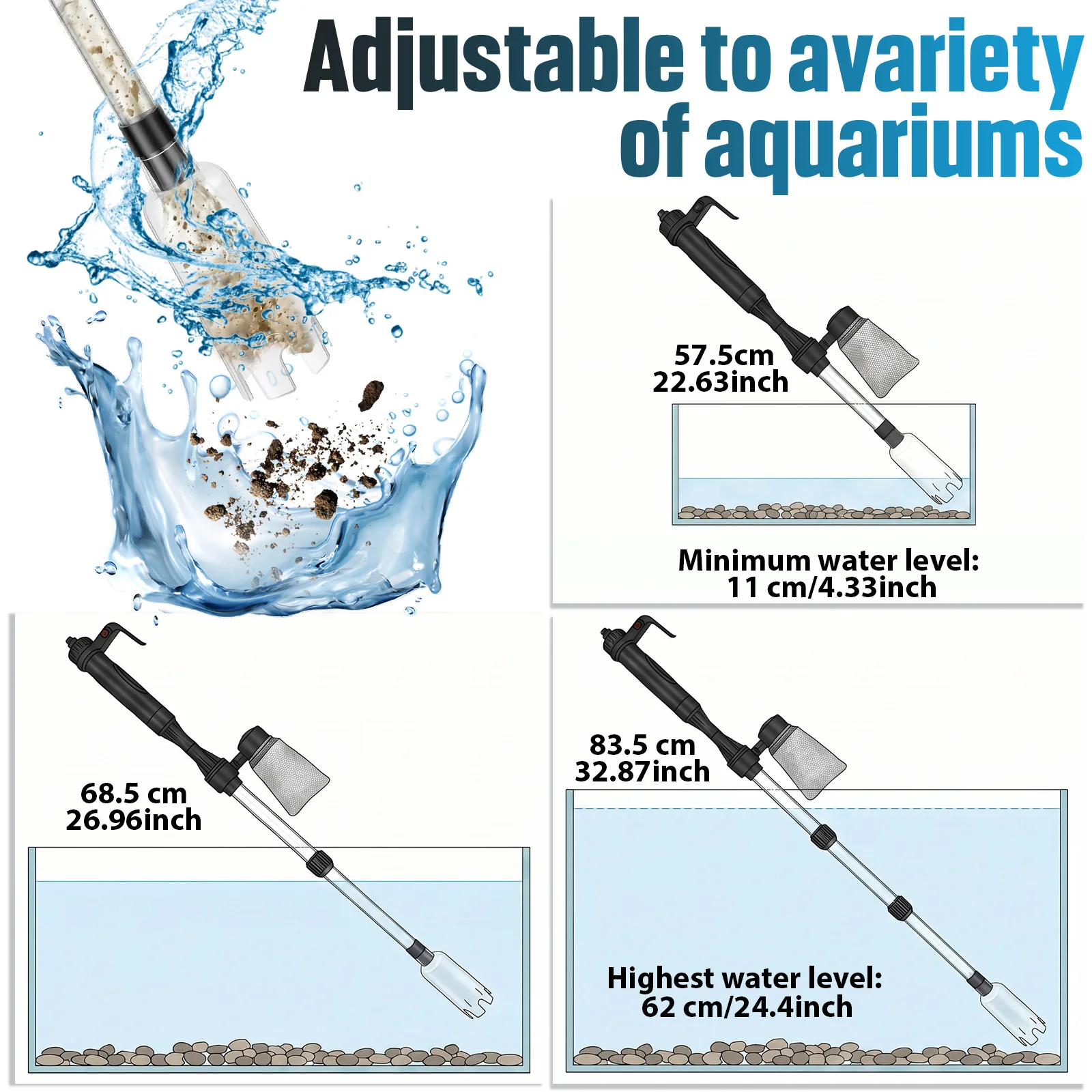Aquarium Vacuum Gravel Cleaner - đánh giá và giá Aquarium Fish Maintenance