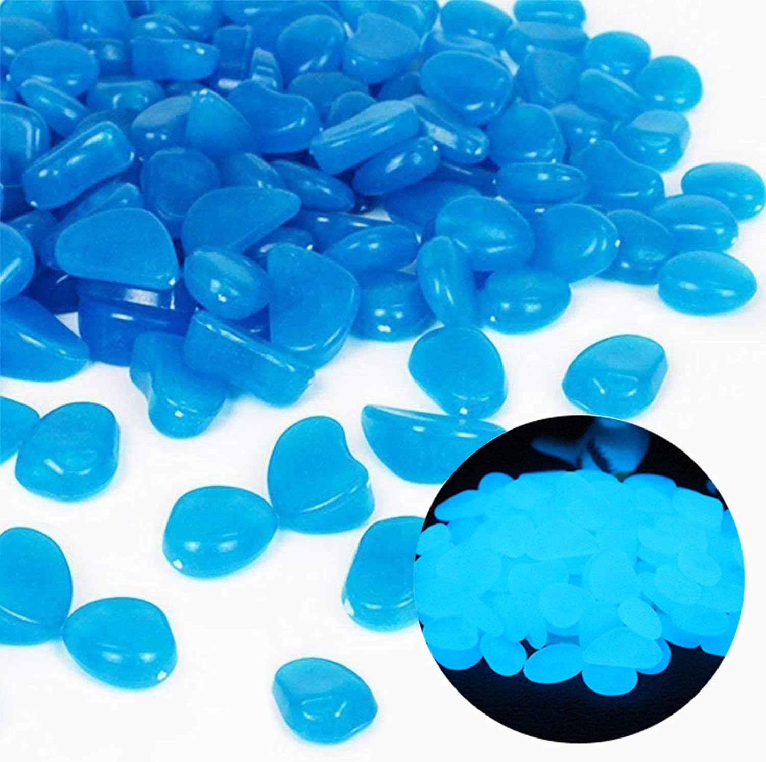 Fish Tank Rocks Glow Blue Pebb - đánh giá và giá Aquarium Fish Bowl