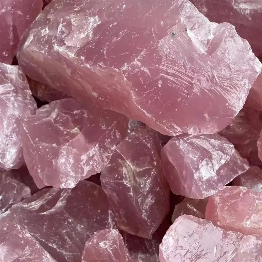 Pure Natural Pink Rose Quartz  - đánh giá và giá Aquarium Fish Big