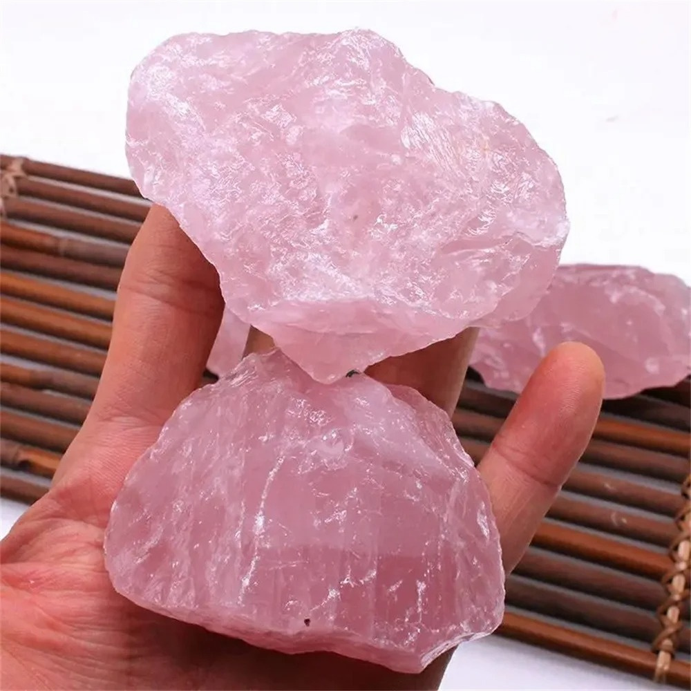Pure Natural Pink Rose Quartz  - đánh giá và giá Aquarium Fish Big