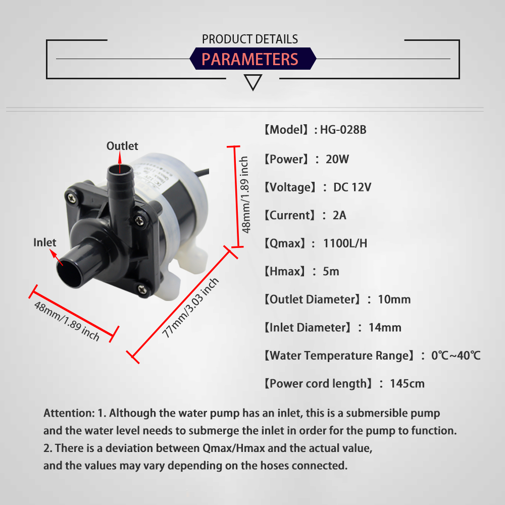 12V DC Brushless Small Submers - đánh giá và giá Aquarium Fish Small